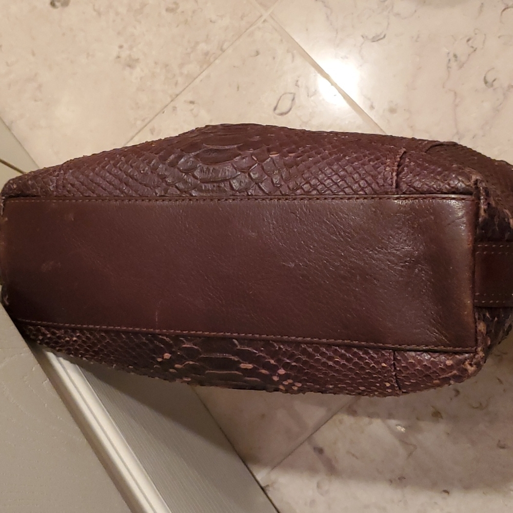 Coach Embossed Python Hobo Leather Pocketbook - image 6